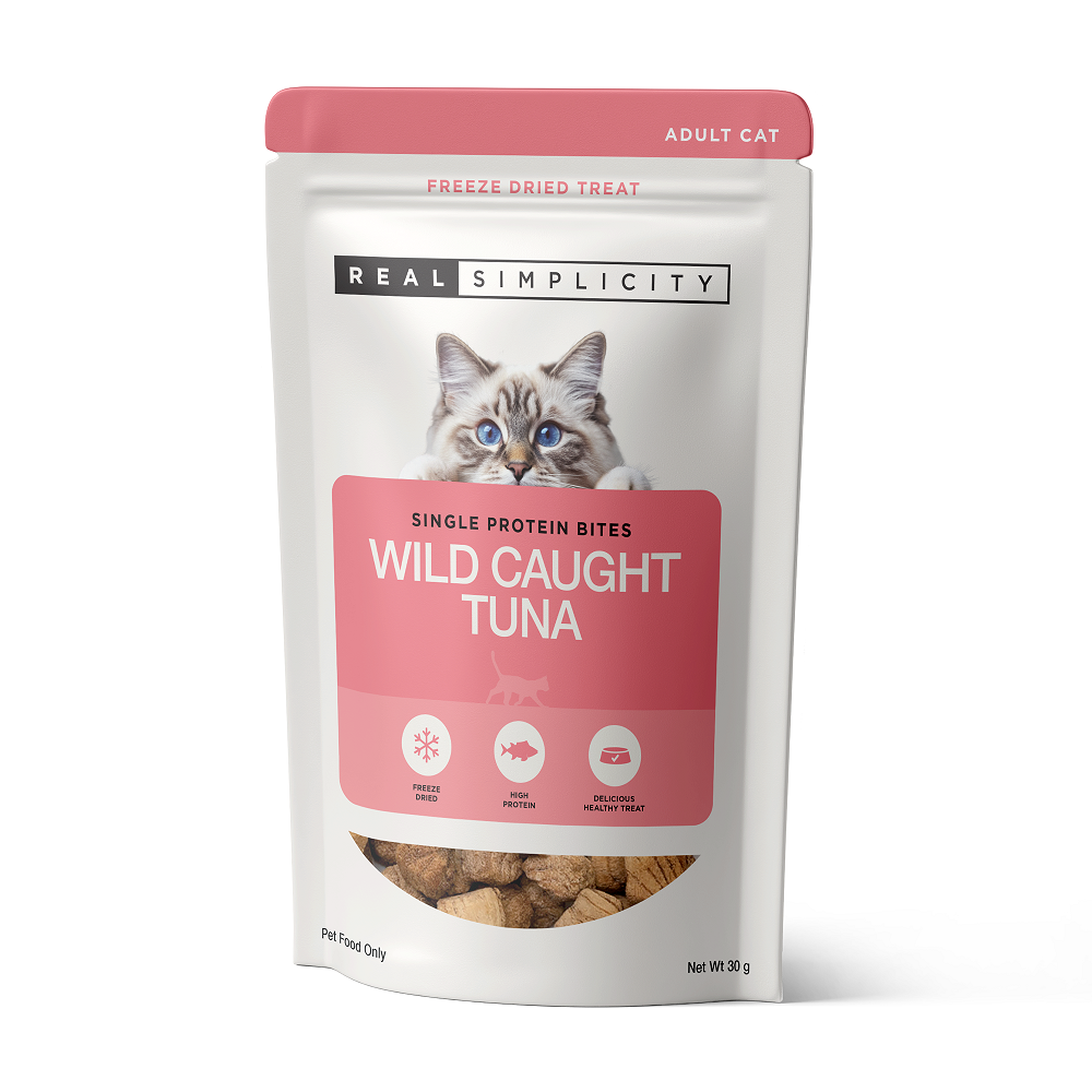 Real Simplicity Freeze Dried Single Protein Bites Wild Caught Tuna Adult Cat Treat