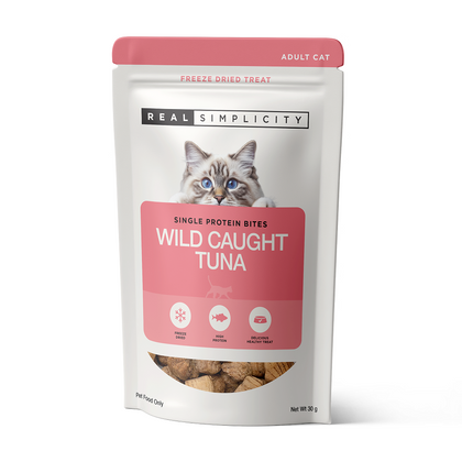 Real Simplicity Freeze Dried Single Protein Bites Wild Caught Tuna Adult Cat Treat