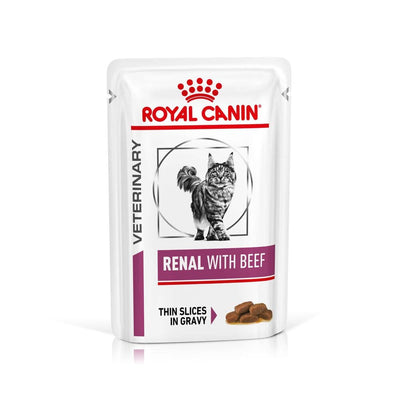 Royal Canin Royal Canin Renal Beef Adult Wet Cat Food pet food packaging