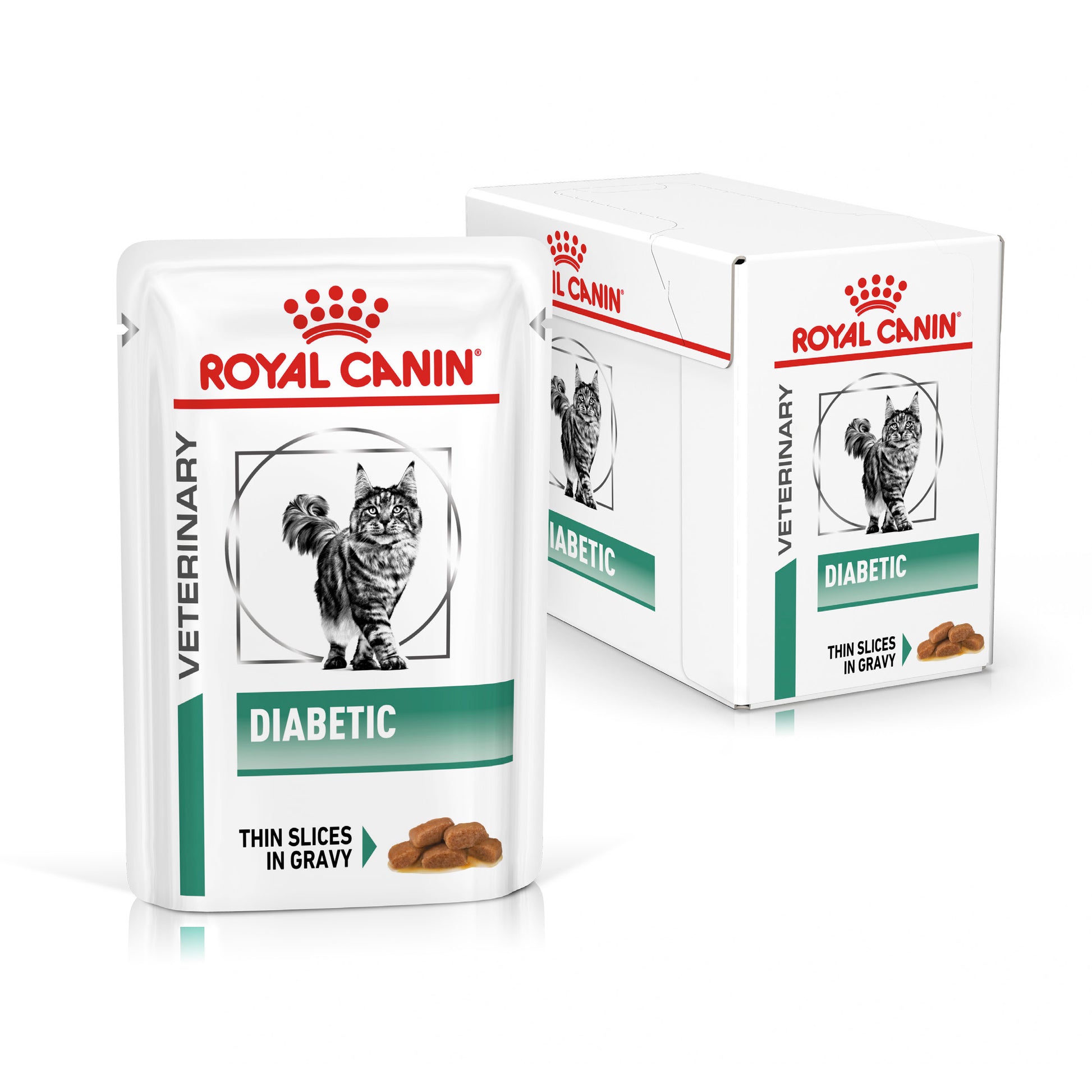 Royal Canin Royal Canin Diabetic Thin Slices Adult Wet Cat Food pet food packaging