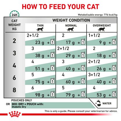 Royal Canin Diabetic Thin Slices in Gravy Adult Wet Cat Food 12 x 85g