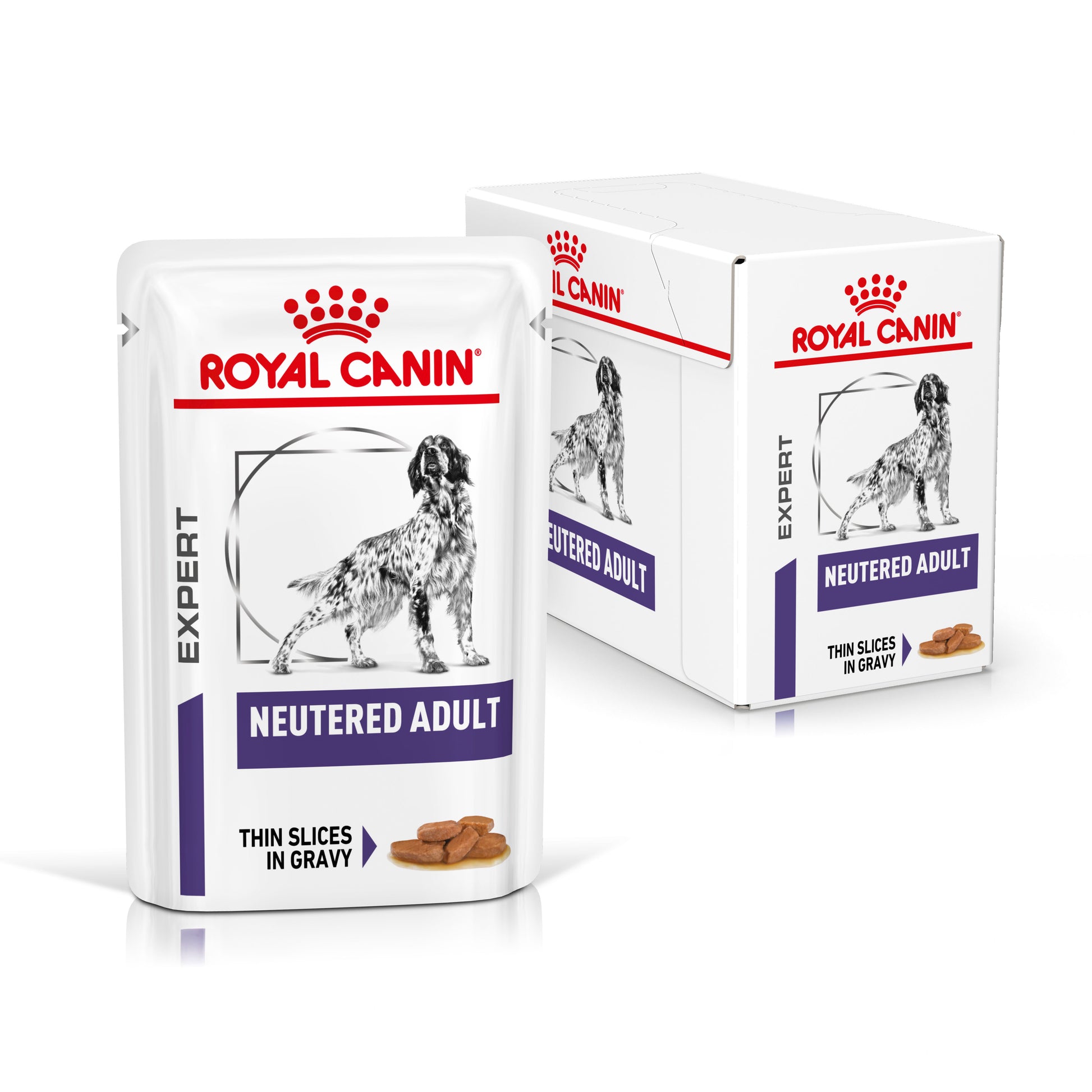 Royal Canin Royal Canin Neutered Thin Slices Adult Wet Dog Food pet food packaging