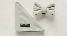Cocopup Sage Tweed Bandana and Bow Tie
