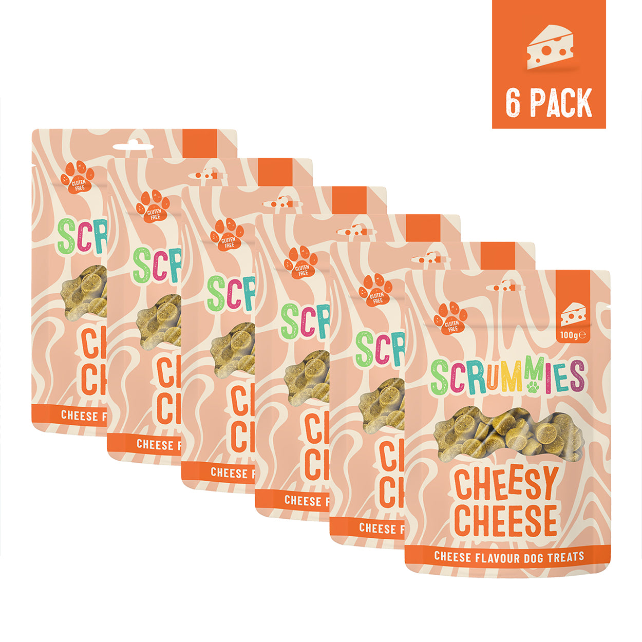 Scrummies Cheesy Cheese Dog Treat Saver Pack | 600g (6-Packs)