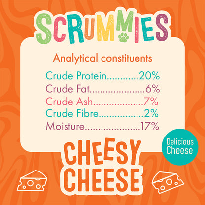 Scrummies Cheesy Cheese Dog Treat Value Pack | 400g (4-Packs)
