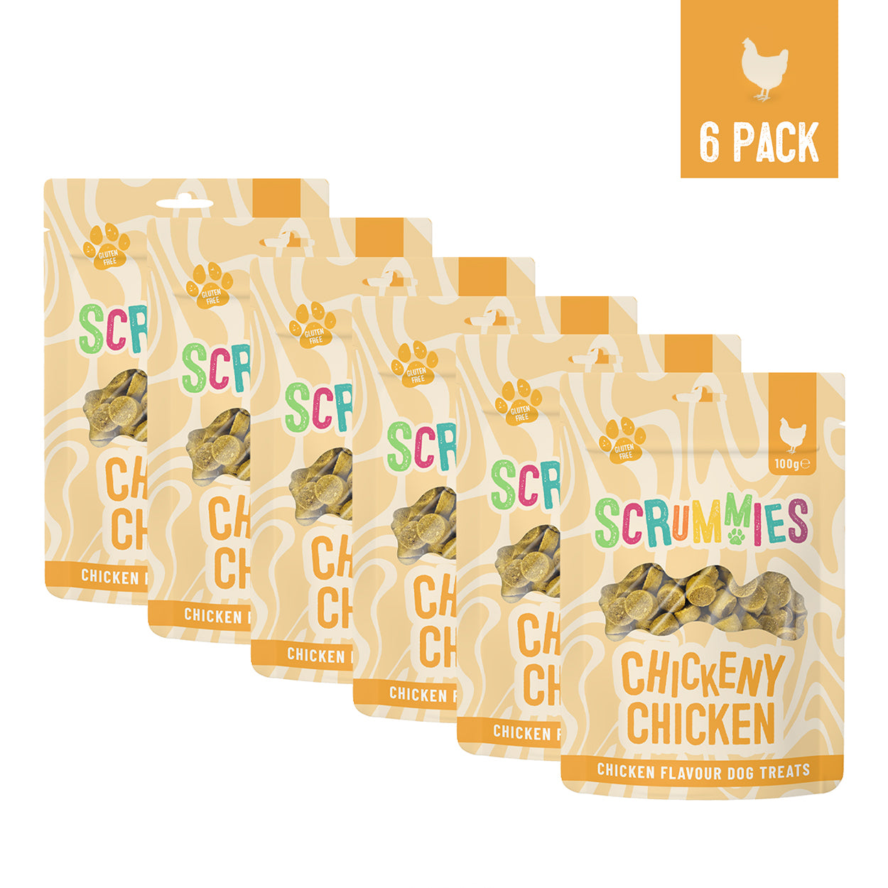 Scrummies Chickeny Chicken Dog Treat Saver Pack | 600g (6-Packs)