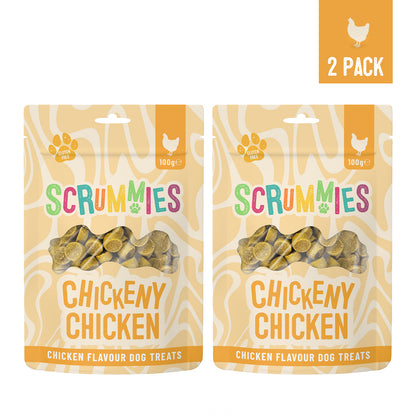 Scrummies Chickeny Chicken Dog Treat Twin Pack | 200g