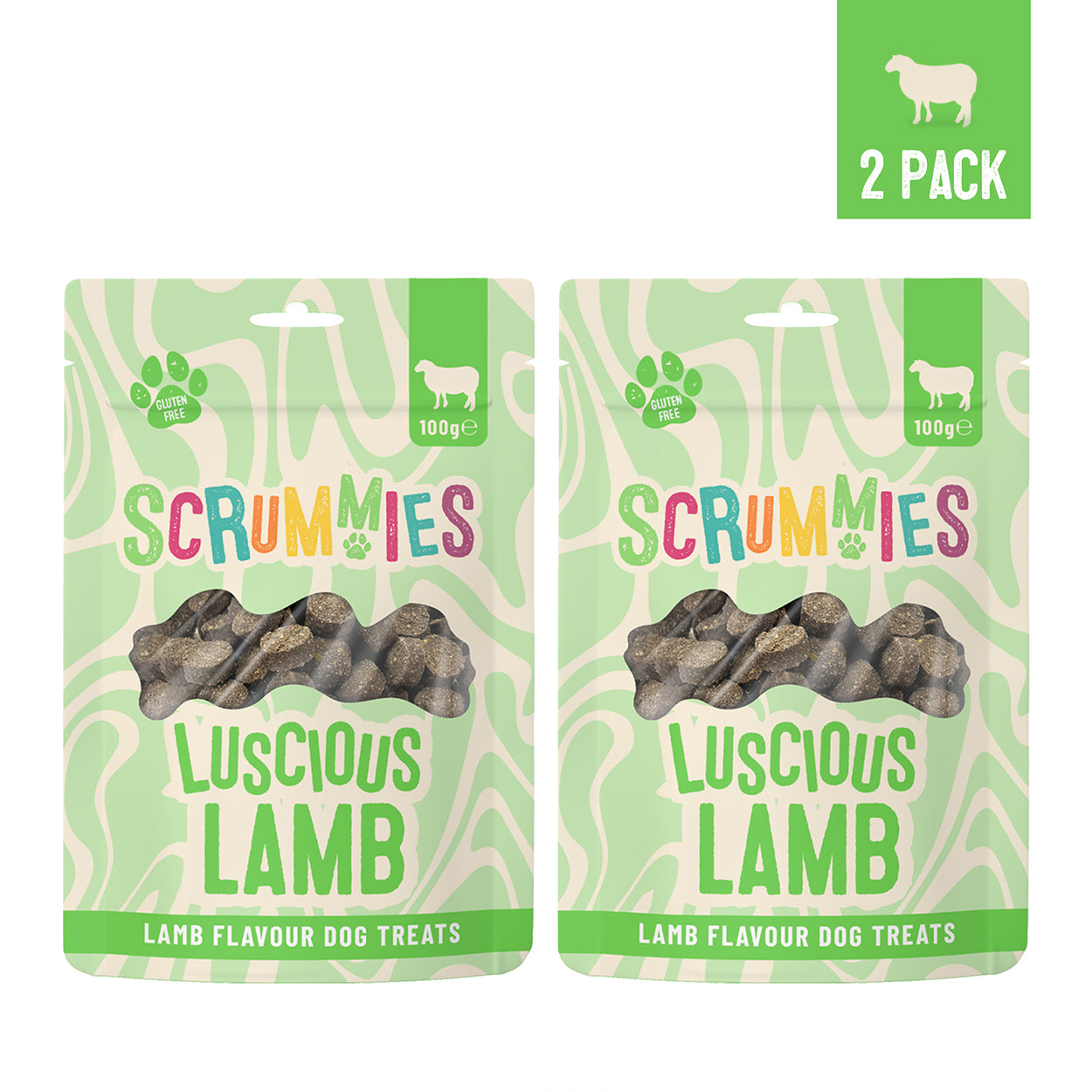 Scrummies Luscious Lamb Dog Treat Twin Pack | 200g