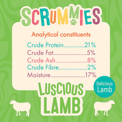Scrummies Luscious Lamb Dog Treat Value Pack | 400g (4-Packs)