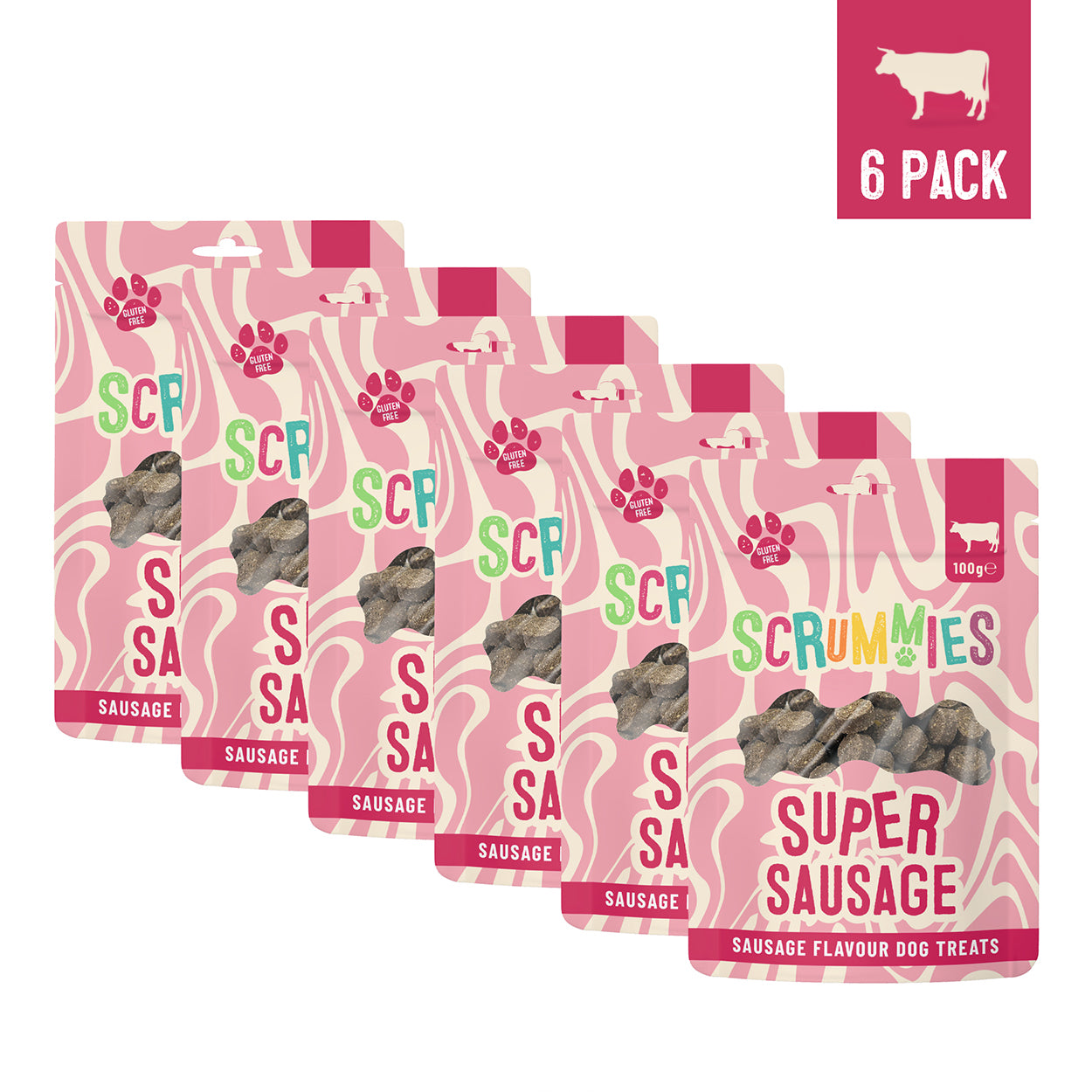 Scrummies Super Sausage Dog Treat Saver Pack | 600g (6-Packs)