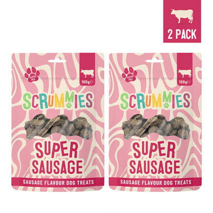 Scrummies Super Sausage Dog Treat Twin Pack | 200g