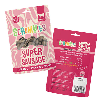Scrummies Super Sausage Dog Treat Value Pack | 400g (4-Packs)