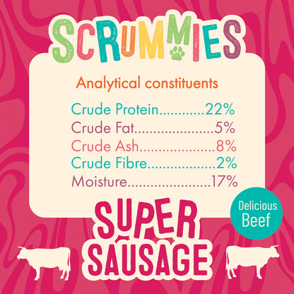 Scrummies Super Sausage Dog Treat Value Pack | 400g (4-Packs)