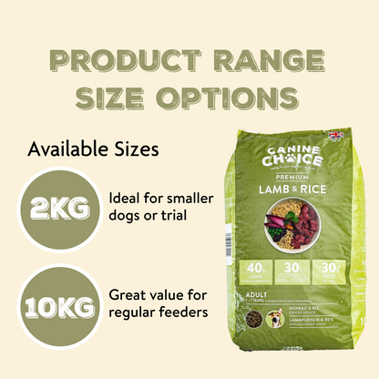 Canine Choice Premium Lamb Hypoallergenic Adult Dry Dog Food