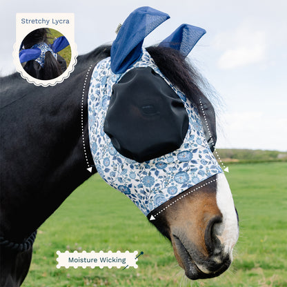 Cath Kidston Equestrian Strawberry Garden Lycra Fly Mask