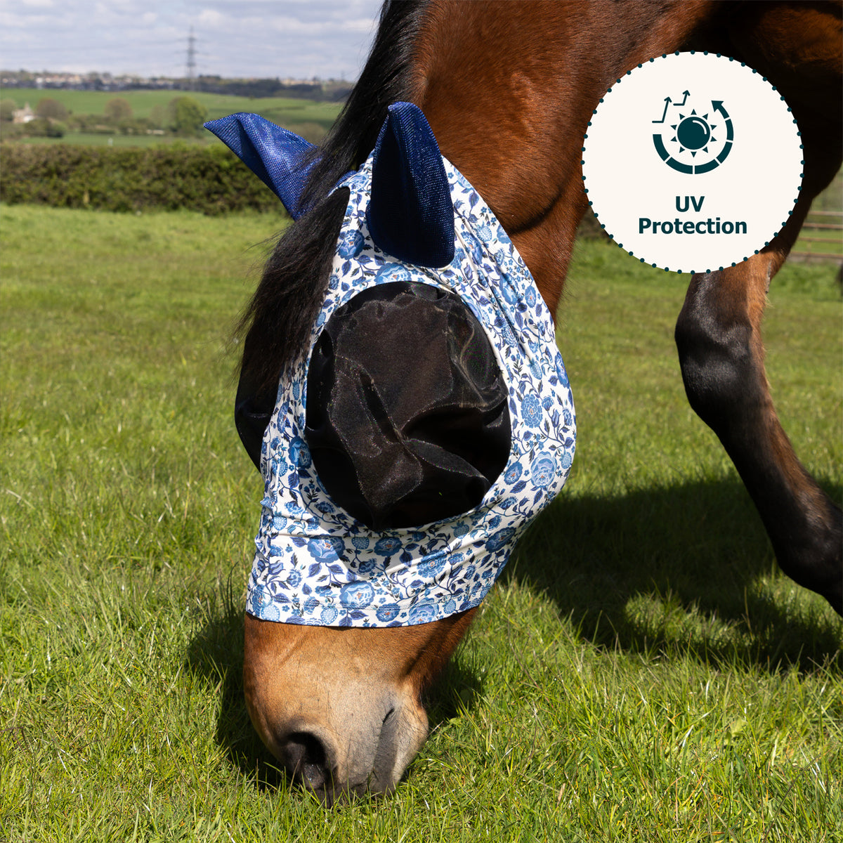 Cath Kidston Equestrian Strawberry Garden Lycra Fly Mask