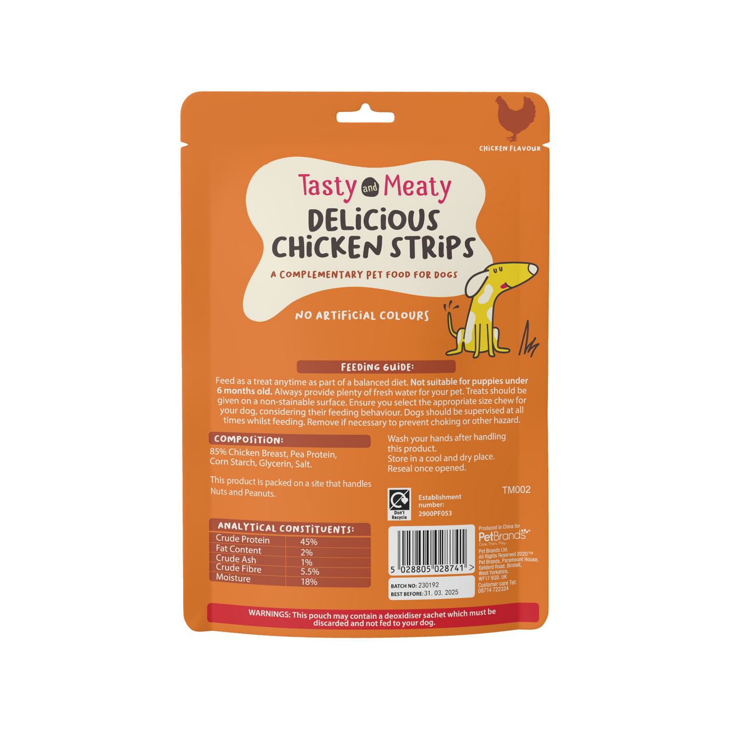 Tasty & Meaty Delicious Chicken Strips Adult Dog Treats