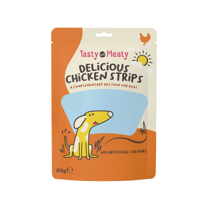 Tasty & Meaty Delicious Chicken Strips Adult Dog Treats