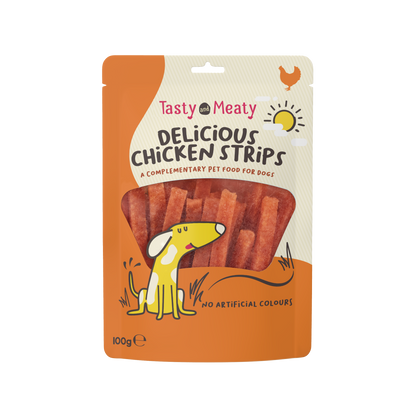 Tasty & Meaty Delicious Chicken Strips Adult Dog Treats
