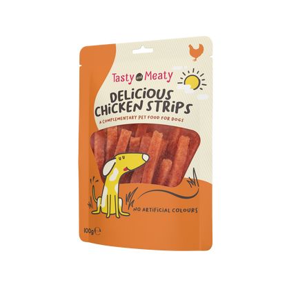 Tasty & Meaty Delicious Chicken Strips Adult Dog Treats