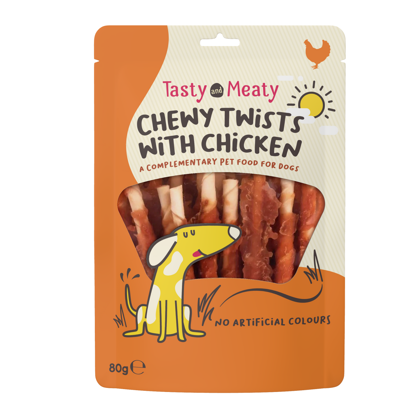 Tasty & Meaty Chewy Twists with Chicken Adult Dog Treats