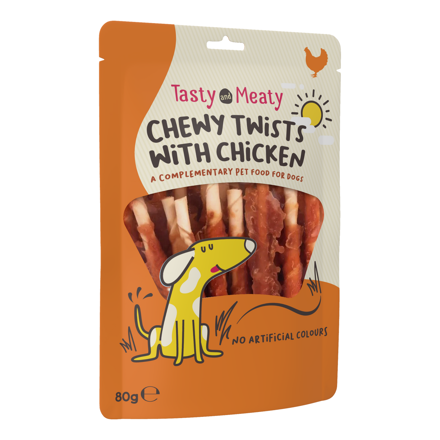 Tasty & Meaty Chewy Twists with Chicken Adult Dog Treats