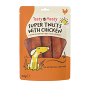 Tasty & Meaty Delicious Chewy Twists with Chicken - Extra Large Adult Dog Treats | 100g