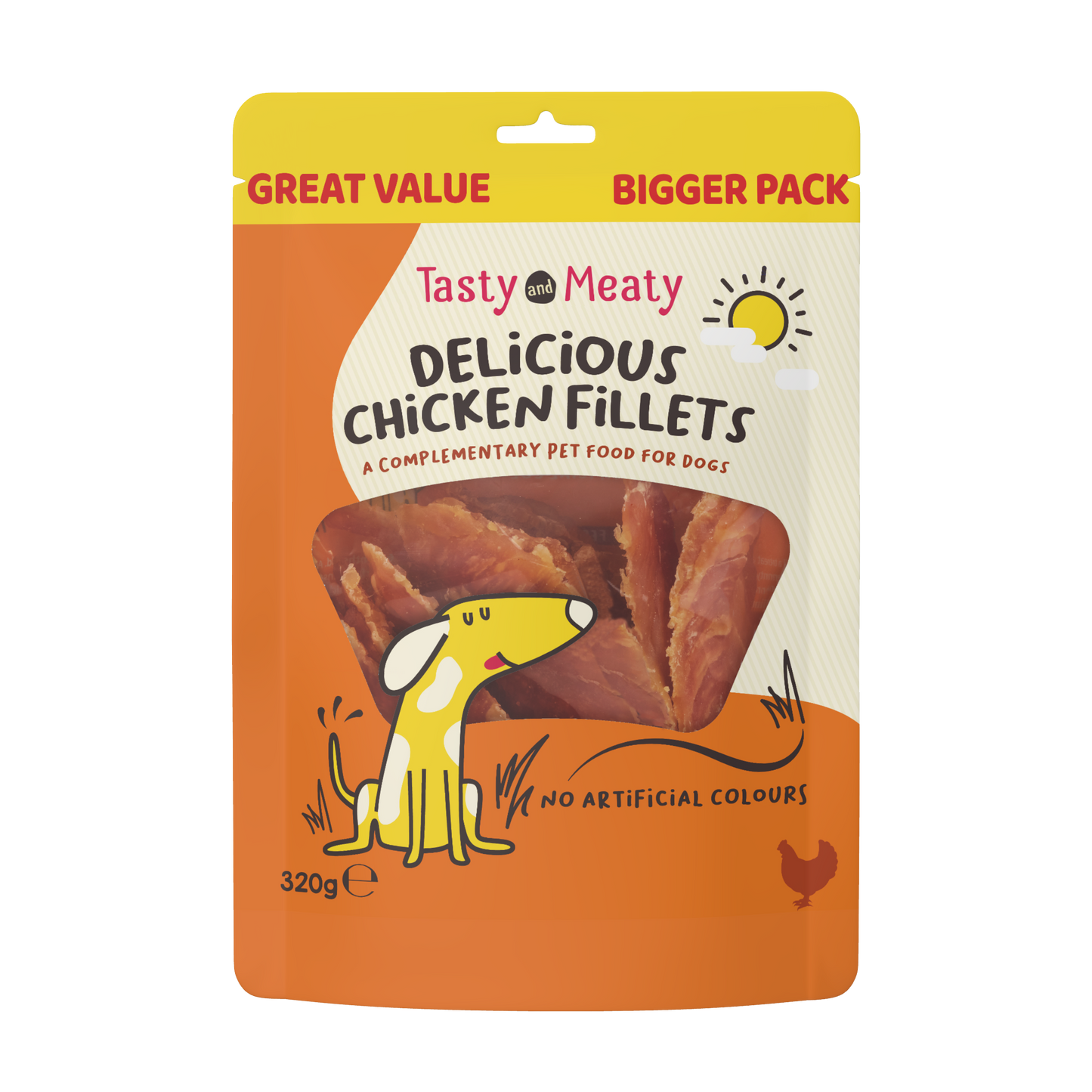 Tasty & Meaty Delicious Chicken Fillets Adult Dog Treats | 320g