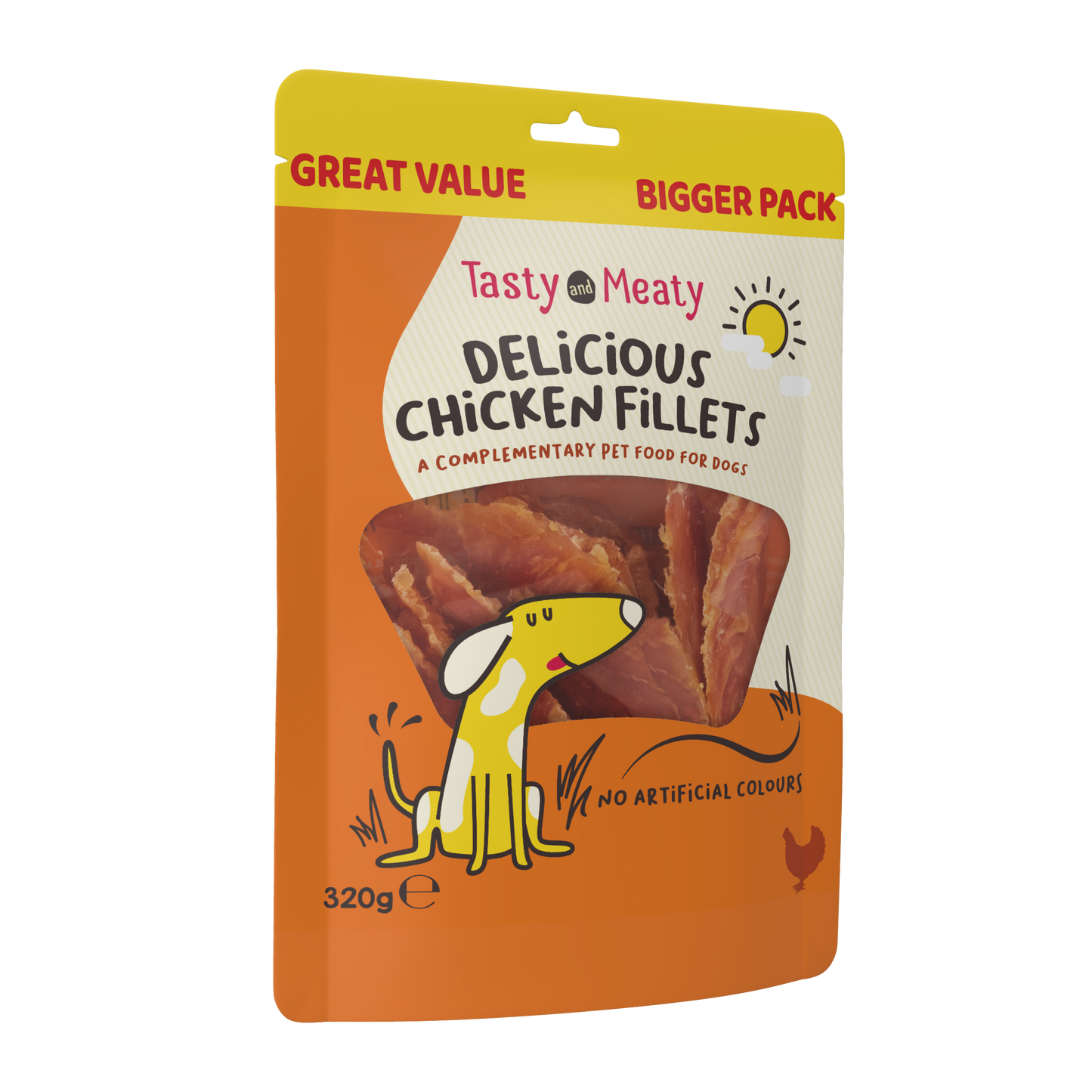 Tasty & Meaty Delicious Chicken Fillets Adult Dog Treats | 320g