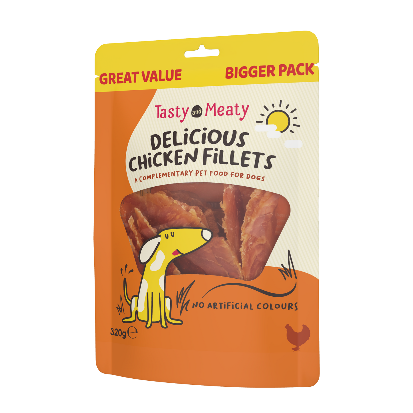 Tasty & Meaty Delicious Chicken Fillets Adult Dog Treats | 320g