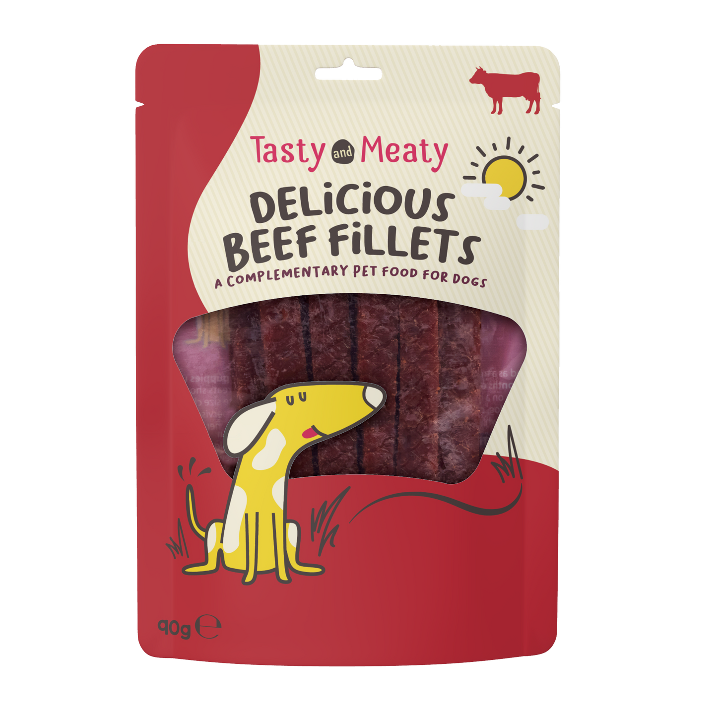Tasty & Meaty Delicious Beef Fillets Adult Dog Treats | 90g