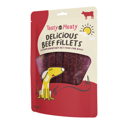 Tasty & Meaty Delicious Beef Fillets Adult Dog Treats | 90g