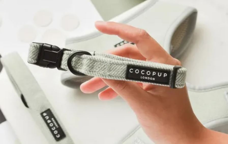 Cocopup Sage Tweed Dog Collar