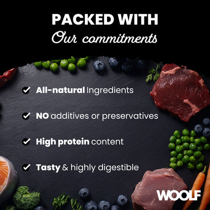 Woolf Rabbit and Cod Triangle Dog Treats