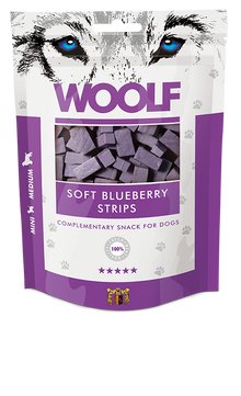 Woolf Soft Blueberry strips Dog Treats