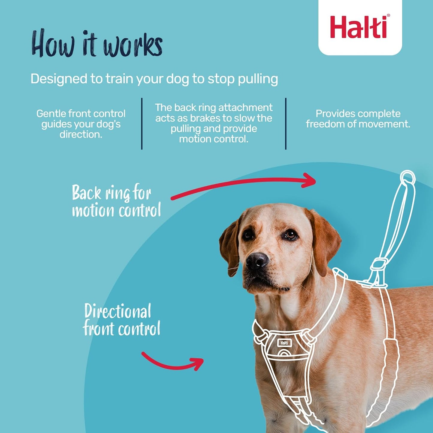 Halti Train No Pull Harness Burnt Orange