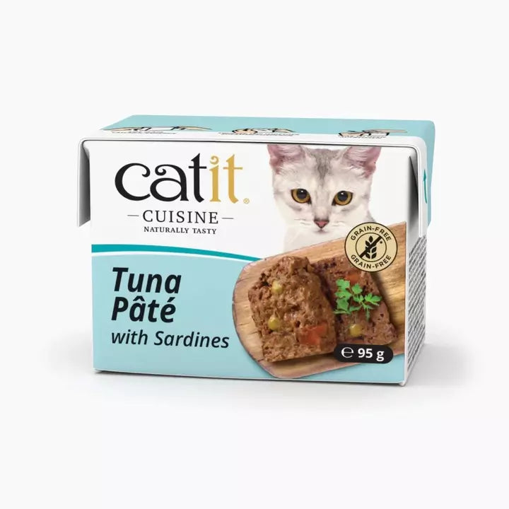 Catit Catit Cuisine Pate Sardines Salmon Tuna Adult Wet Cat Food pet food packaging