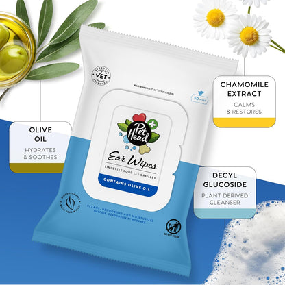 Pet Head Health Ear wipes For Dogs