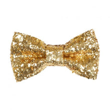 Pet Brands Christmas Festive Gold Sequin Bow Tie