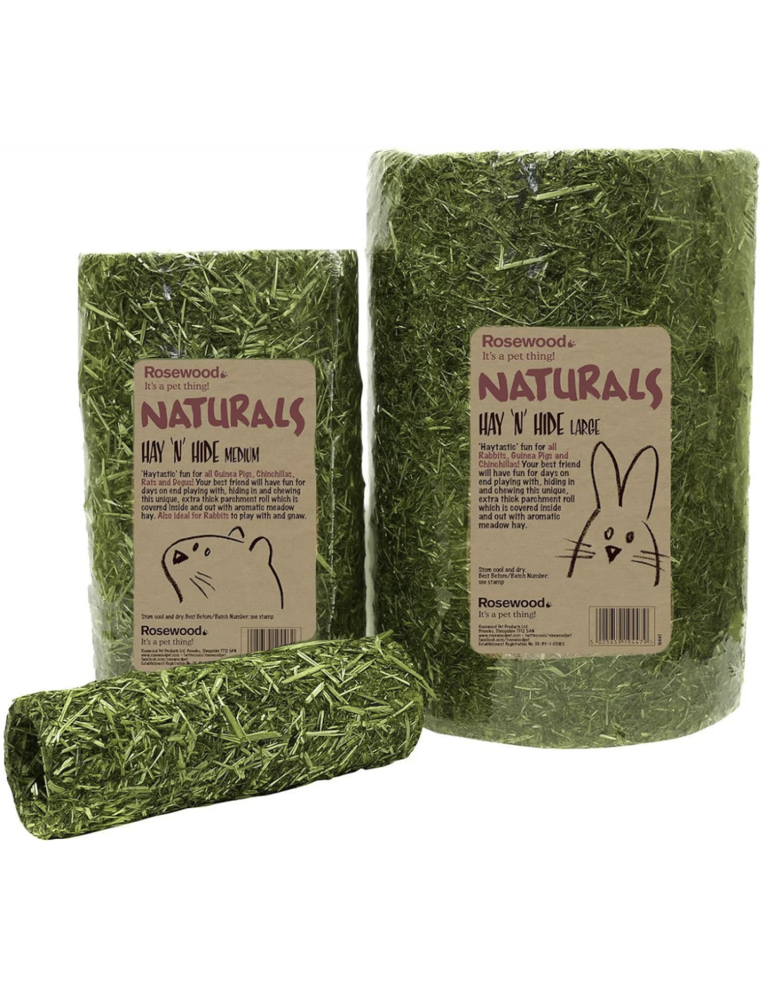 Rosewood Naturals Hay 'n' Hide Gnaw Tube
