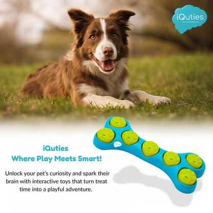 iQuties Bone Hide Interactive Puzzle Treat Dispenser Dog Toy