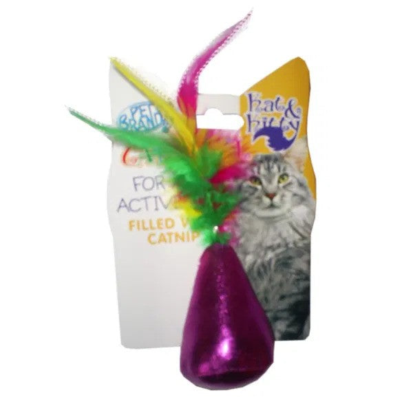 Pet Brands Pear Shaped Catnip Toy With Feathers