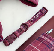 Cocopup Mulberry Plaid Dog Dog Collar