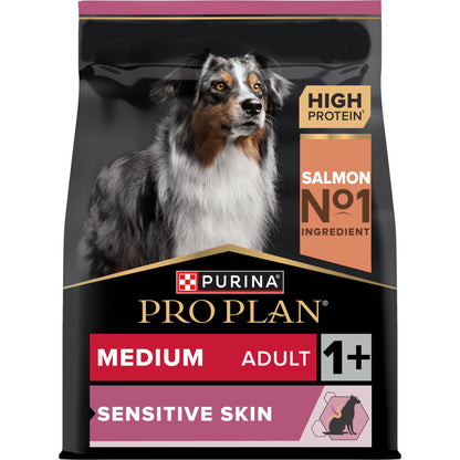 Purina Pro Plan Opti Derma Sensitive Skin Medium Adult Dry Dog Food - Salmon
