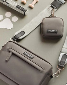 Cocopup  Sage Tweed Mocha Bag Bundle  - Bag/Treat Pouch and Strap