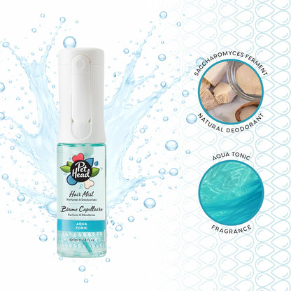 Pet Head Hair Mist Dog Deodorising Spray Aqua Tonic