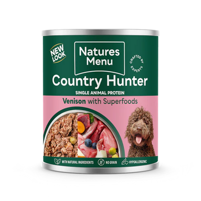 Natures menu Natures Menu Grain Free Country Hunter Venison pet food packaging