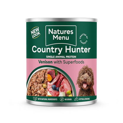 Natures Menu Country Hunter Venison Wet Dog Food Cans